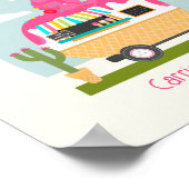 Hier is het Baby shower van de Scoop Pink Ice Crea Poster (Hoek)