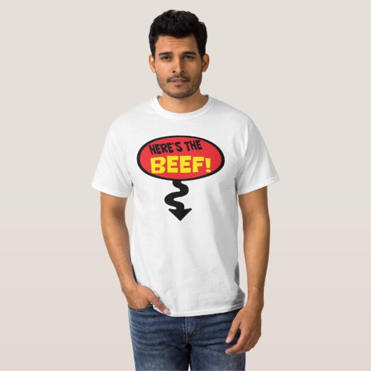 Hier is het BEEF! T-shirt (Voorkant volledig)