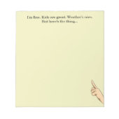 Hier is het ding notitieblok (Voorkant)