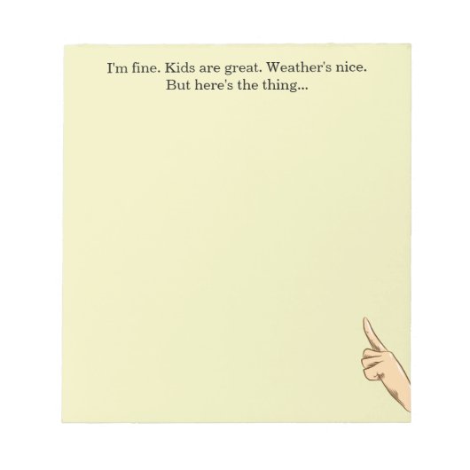 Hier is het ding notitieblok (Voorkant)