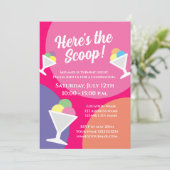 Hier is het ijsfeestje van het scoop kind kaart (Staand voorkant)