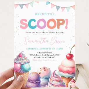 Hier is het IJsje Het is een Meisje Baby Shower Kaart