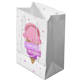 Hier is het ijsje Sweet Roze Verjaardag Medium Cadeauzakje