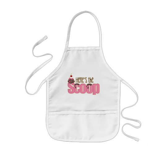 Hier is het kinder schep-ijs-schep schort (Voorkant)