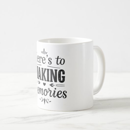 Hier is het maken van herinneringen cadeau koffiemok (Voorkant rechts)