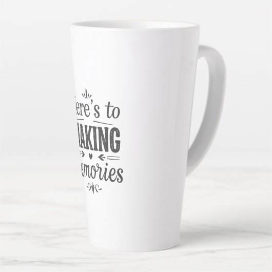 Hier is het maken van herinneringen cadeau latte mok (Rechterhoek)