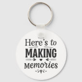 Hier is het maken van herinneringen cadeau sleutelhanger (Voorkant)