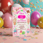 Hier is het Scoop Ice Cream 1e Verjaardagsfeest Kaart