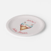 Hier is het Scoop Ice Cream Baby shower Papieren Bordje (Gekanteld)