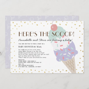 Hier is het Scoop Ice Cream Baby shower per Mail Kaart