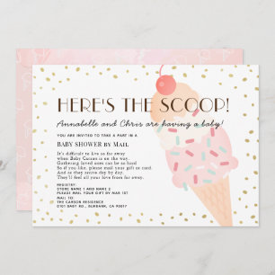 Hier is het Scoop Ice Cream Baby shower per Mail Kaart