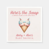 Hier is het Scoop Ice Cream Baby shower Servet (Voorkant)