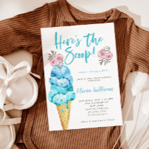 Hier is het Scoop Ice Cream Boy Baby shower