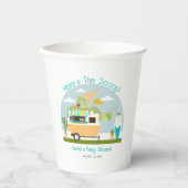 Hier is het Scoop Ice Cream Camper Boy Baby shower Papieren Bekers (Voorkant)