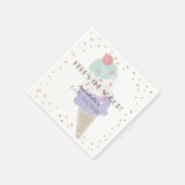 Hier is het Scoop Ice Cream Paarse Baby shower Servet (Hoek)