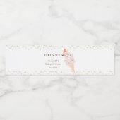 Hier is het Scoop Ice Cream Roze Baby shower Waterfles Etiket (Enkel label)