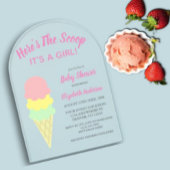 Hier is het Scoop Ice Cream Summer Baby shower Acryl Uitnodigingen