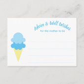 Hier is het Scoop Ice Cream Summer Baby shower Advieskaart (Voorkant)