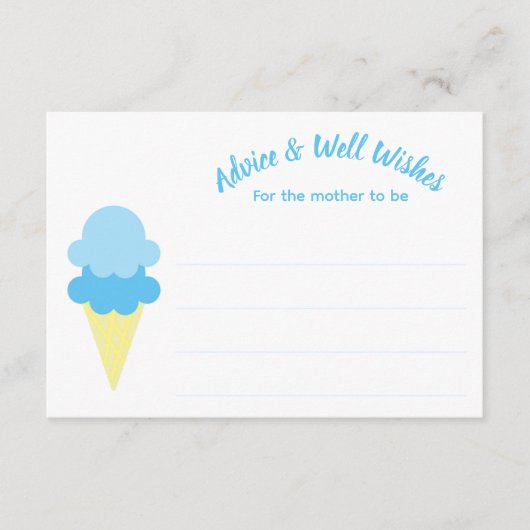 Hier is het Scoop Ice Cream Summer Baby shower Advieskaart (Voorkant)
