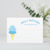 Hier is het Scoop Ice Cream Summer Baby shower Advieskaart (Staand voorkant)