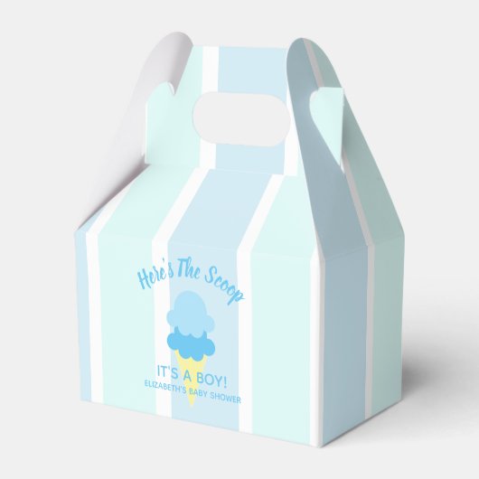 Hier is het Scoop Ice Cream Summer Baby shower Bedankdoosjes (Voorkant Zijde)