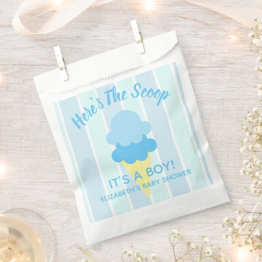 Hier is het Scoop Ice Cream Summer Baby shower Bedankzakje (Geknipt)