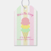 Hier is het Scoop Ice Cream Summer Baby shower Cadeaulabel (Voorkant)