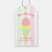Hier is het Scoop Ice Cream Summer Baby shower Cadeaulabel (Achterkant)