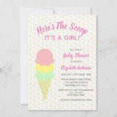 Hier is het Scoop Ice Cream Summer Baby shower Kaart (Voorkant)