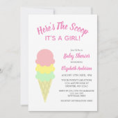 Hier is het Scoop Ice Cream Summer Baby shower Kaart (Voorkant)