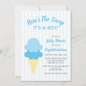 Hier is het Scoop Ice Cream Summer Baby shower Kaart (Voorkant)