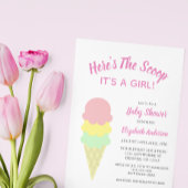 Hier is het Scoop Ice Cream Summer Baby shower Kaart