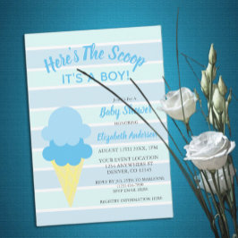Hier is het Scoop Ice Cream Summer Baby shower Kaart