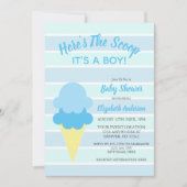 Hier is het Scoop Ice Cream Summer Baby shower Kaart (Voorkant)