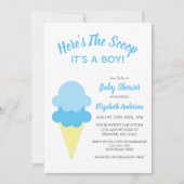 Hier is het Scoop Ice Cream Summer Baby shower Kaart (Voorkant)