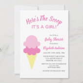 Hier is het Scoop Ice Cream Summer Baby shower Kaart (Voorkant)