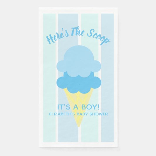 Hier is het Scoop Ice Cream Summer Baby shower Servet (Voorkant)