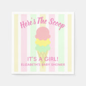 Hier is het Scoop Ice Cream Summer Baby shower Servet (Voorkant)