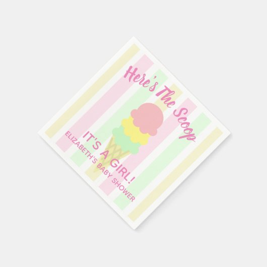 Hier is het Scoop Ice Cream Summer Baby shower Servet (Hoek)