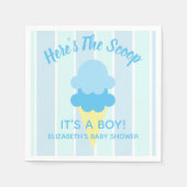 Hier is het Scoop Ice Cream Summer Baby shower Servet (Voorkant)