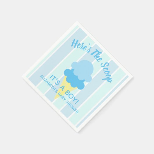 Hier is het Scoop Ice Cream Summer Baby shower Servet (Hoek)