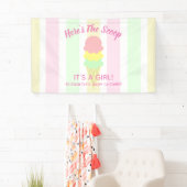 Hier is het Scoop Ice Cream Summer Baby shower Spandoek (Insitu)