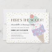 Hier is het Scoop Ice Cream Virtual Baby shower Kaart (Voorkant)