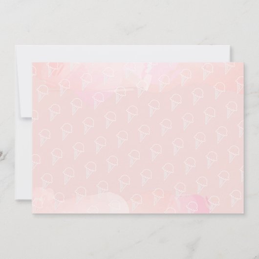 Hier is het Scoop Ice Cream Virtual Baby shower Kaart (Achterkant)