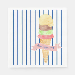 Hier is het servet van het Scoop Paper