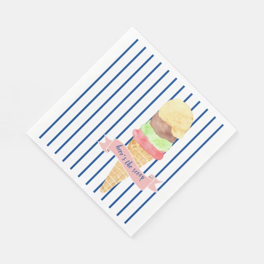 Hier is het servet van het Scoop Paper (Hoek)