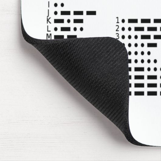 Hier is hoe ik tekst (Internationale Morse Code) Muismat (Hoek)