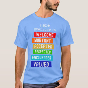 Hier is iedereen welkom Belangrijke Idaho Leraar F T-shirt