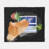 HIER IS IETS WAAR KHOEK-deken zwart zijn Fleece Deken (Voorkant (Horizontaal))