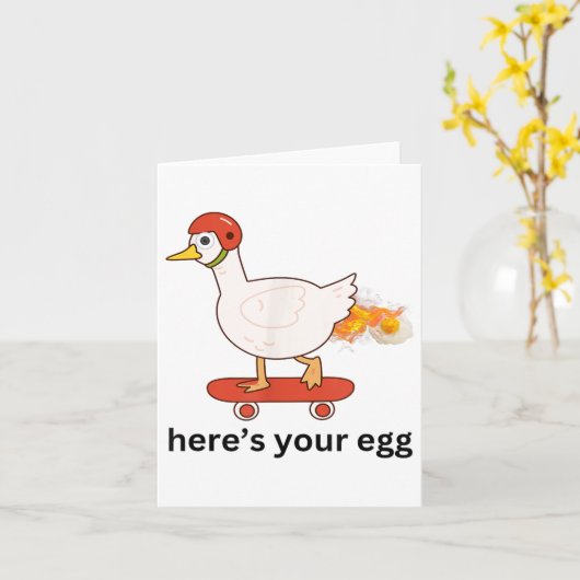 Hier is je ei _1 kaart (Gele Bloem)